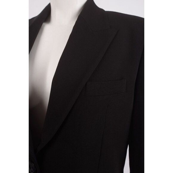 Massimo Dutti Womens Suit Jacket Blazer US 4 EU 36 Black Viscose 6072/555 NWT - Picture 4 of 6